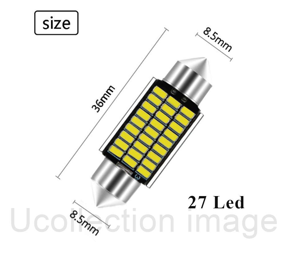 31/36/39/41mm Car Festoon Led Light Bulbs 12V White C5W Number Plate