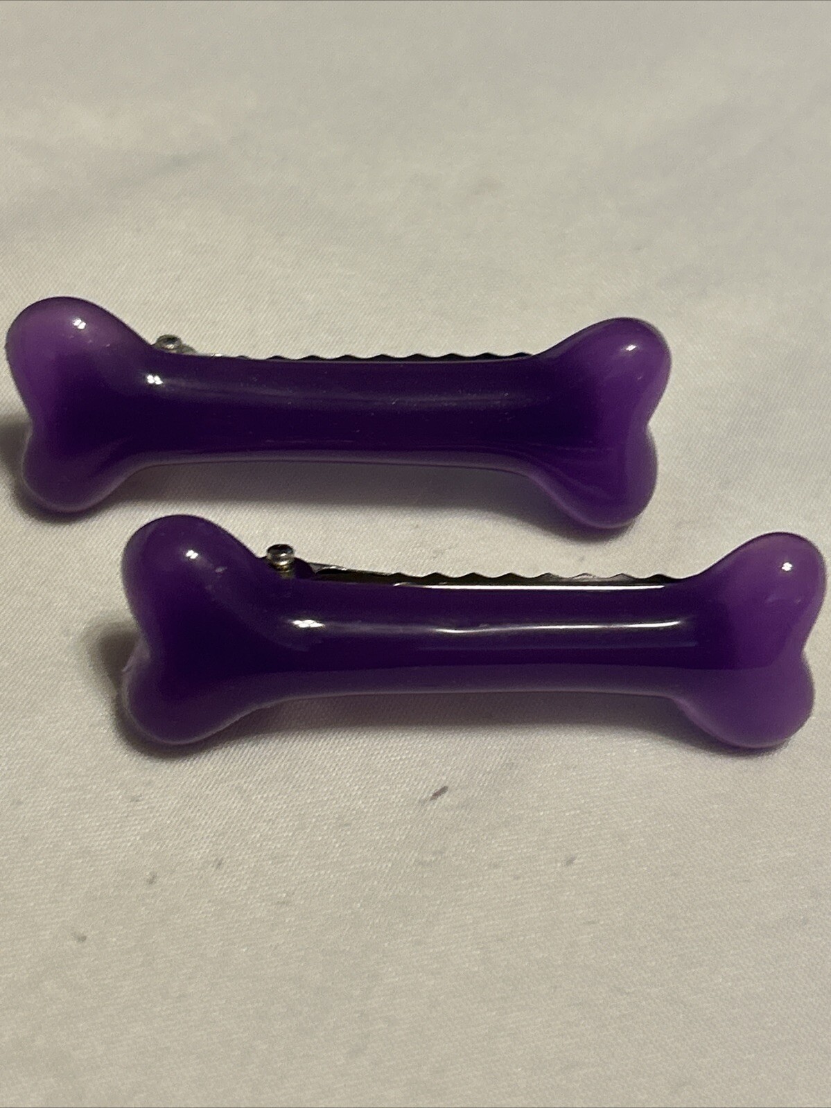 Hair Accessories Gothic Goth Punk Set Of 2 Purple Bones Hairslides Hair Clips