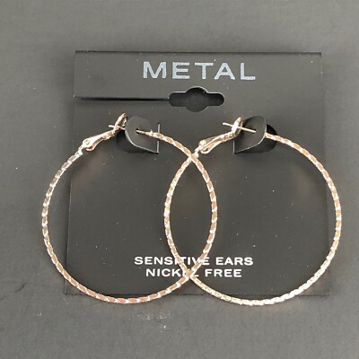 Kohls Metal Earrings Copper-tone Hoops Nickel Free Sensitive Ears