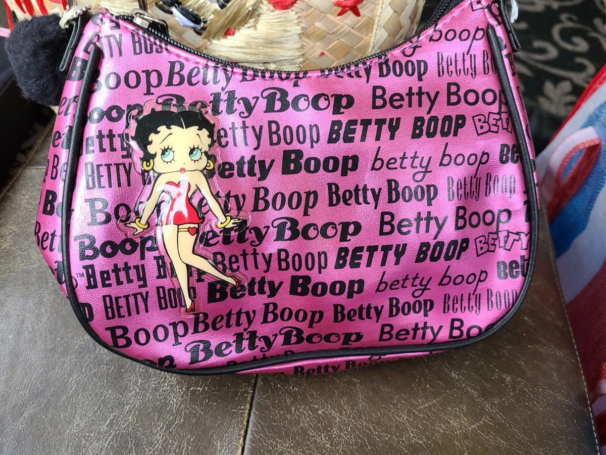 Betty Boop Hearts Purse pink Bag Inside Zipper Pocket 4