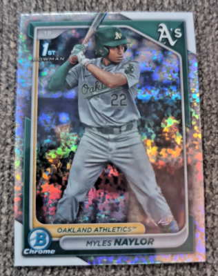 🔥Myles Naylor -2024 Bowman Mini Diamond Refractor Oakland