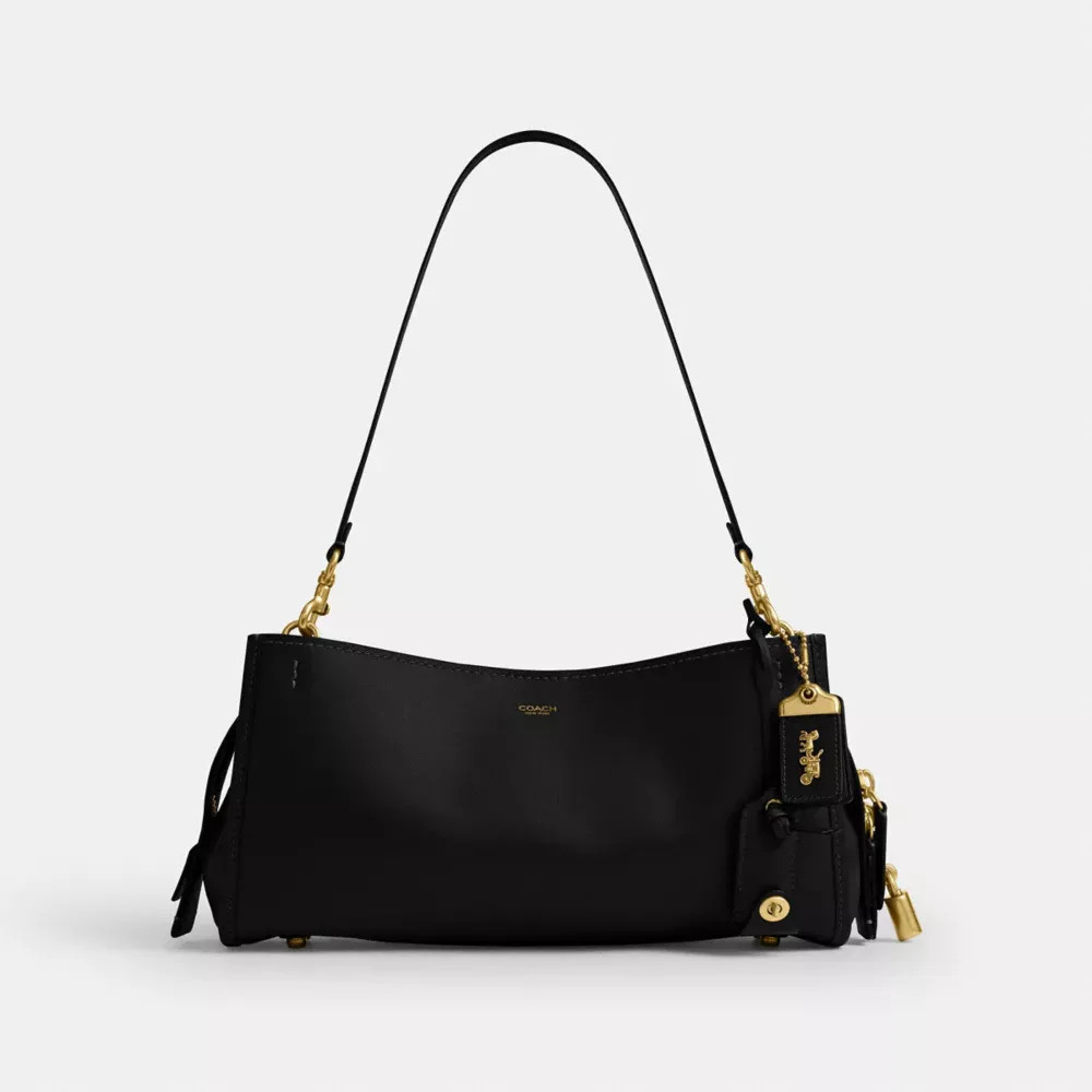 COACH Rogue 2way Shoulder Bag 34 CCX18 B4MPL Brass/Black Soft