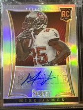 2013 Mike James Panini Select Silver Prizm Auto /199 Rookie Card #282 Buccaneers. rookie card picture