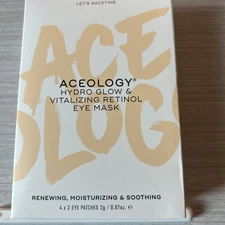 Aceology Hydro Glow & Vitalizing Retinol Eye Mask 4x2 Eye Patches 2g 0.07 Fl Oz