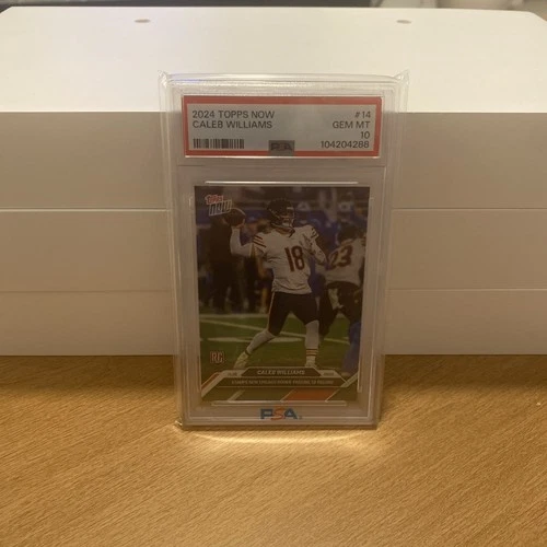 2024 Topps Now Caleb Williams #14 PSA 10 Gem MT Chicago Rookie passing TD Record