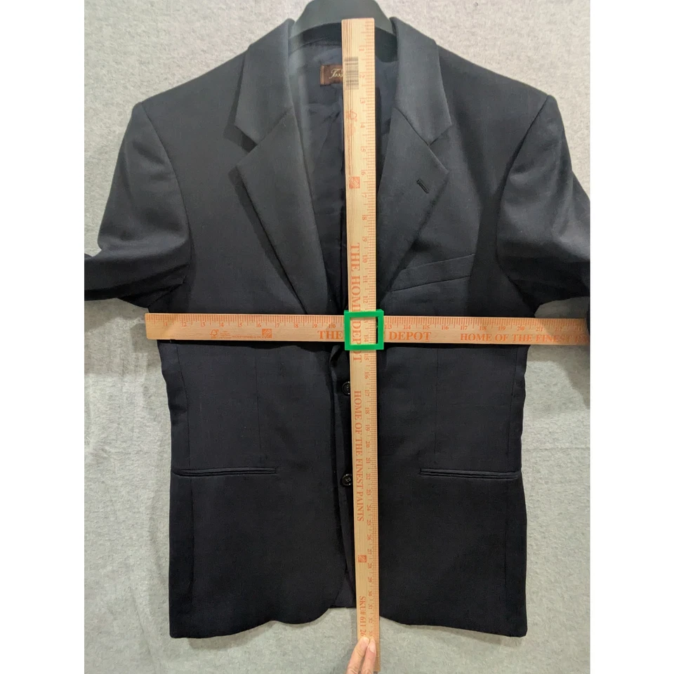 Tasso Elba Coat Men's 40R Dark Gray Sports Coat Pure Wool 2 Button Coat Suit - Image 3 of 4