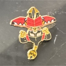 Animation Lapel Pin Red Gold Black Enamelled Metal Collectible Character