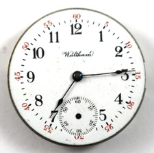 Vintage Waltham Seaside 0s 7J Hunting Pocket Watch Movement lot.wh