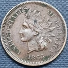 1865 Indian Head Cent 1c XF+++ Details #101936