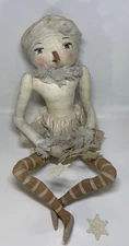 Joe Spencer Gathered Traditions Snowman Winter Folk Doll “BRIGITTE”