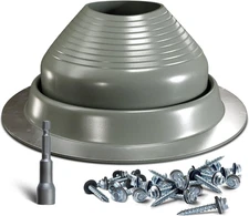 #7 Silicone Metal Roof Pipe Flashing Boot, High Temp Flexible Roof Jack Vent Boo