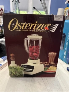 Vintage Osterizer Liquefier-Blender Brand New in Box w/Manual 890-16 Almond