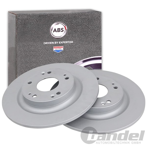 2X A.B.S. Bremsscheiben 282Mm Hinten Passend FüR Honda Civic-image