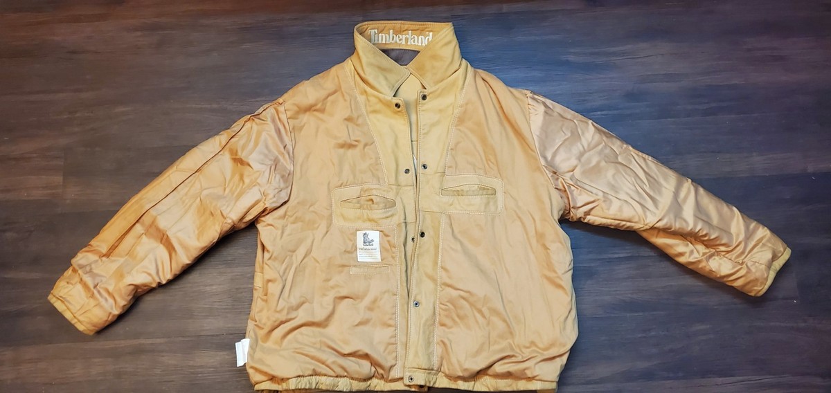 TIMBERLAND FALL 2003 HUGE LOGO ON BACK LEATHER WHEAT COLORED
