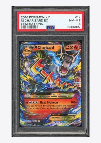 Pokemon PSA 8 M Charizard EX Ultra Rare 2016 12/83 Generations English