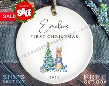 Baby's First Christmas Ornament - Personalized First Christmas Boy Ornament -...