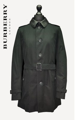 BURBERRY LONDON _ MADE IN ENGLAND _ BRITTON_ BLACK_ LIZARD SKIN _ TRENCH COAT
