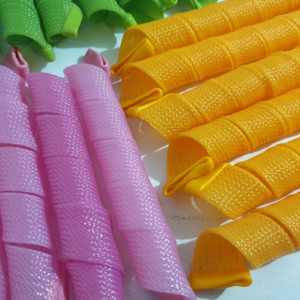 27 x Curl Formers 18cm & 31cm Spiral Curlers Ringlets Rollers Heatless Easy Bulk - image 3 of 4