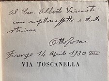Ottone Rosai "Via Toscanella" autografato