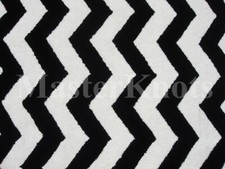 Chevron Zig Zag Black Modern Handmade Hand-Tufted 100% Wool Pile Area Rug Carpet