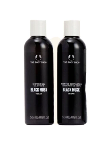 body shop black musk shower gel body lotion bundle 250ml each F F