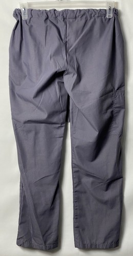 Wear For Care Tech Scrub Pants Size S Gray Cargo Pocket Elastic Waist Drawstring - Picture 2 of 4