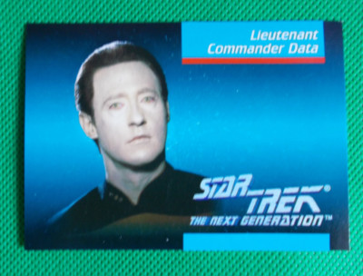 Star Trek The Next Generation Karte, Lieutenant Commander Data Nr. 6 - 6,5 x 9 cm
