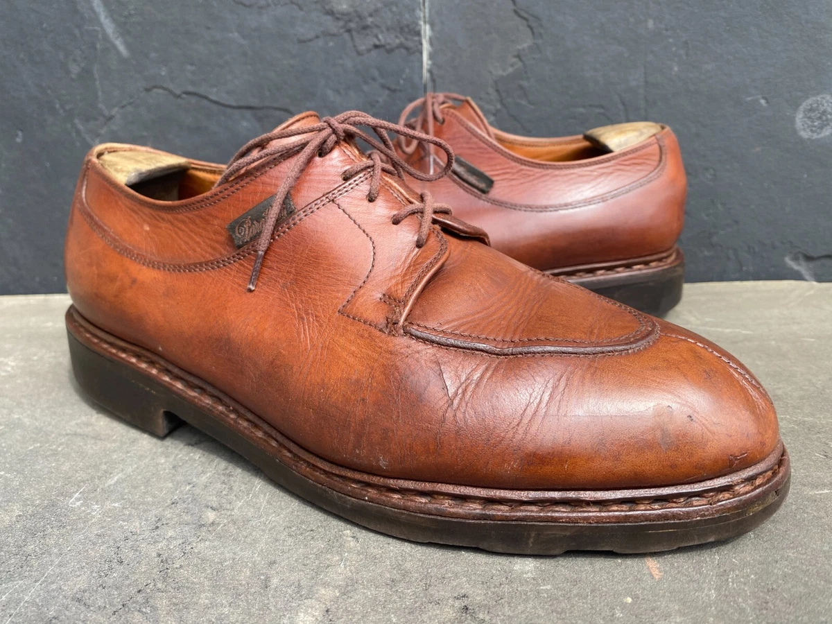 Paraboot Avignon Griff Men's Brown Leather Derby Shoes Size UK 7.5 G | US 8.5