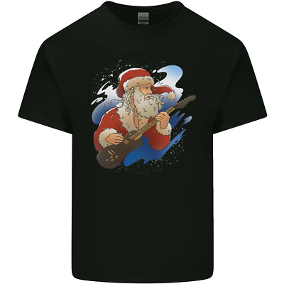 Gitarre Santa Lustige Weihnachten Rock n Roll Kinder Maglietta Kinder