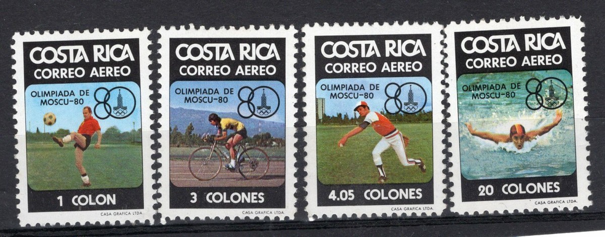 COSTA RICA - OLYMPIC, 1980, YV # A 764/7, COMPLETE SET, MNH | eBay