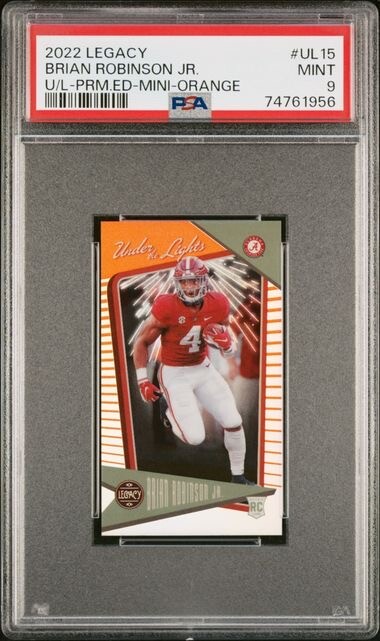 Brian Robinson Jr. Panini Legacy Under the Lights #UL15 Premium Edition-Mini-Orange