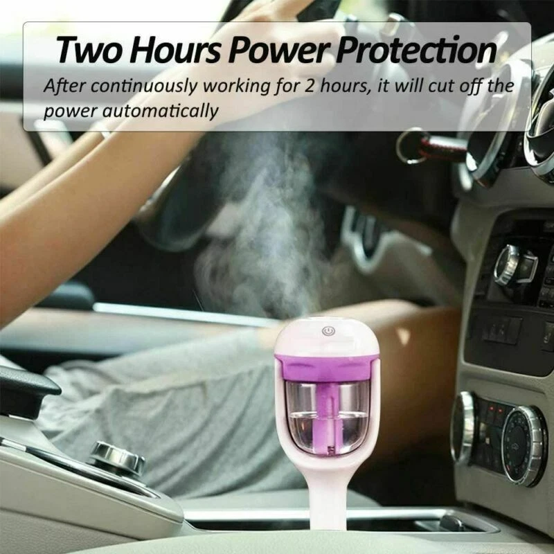 Car Air Humidifier Diffuser Aroma Mist Purifier Ultrasonic Essential Oil Mini - Image 3 of 4