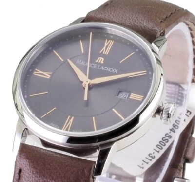 Maurice Lacroix Eliros Quartz Uhr grau 30mm Lederband El1094-ss001