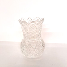 Vintage Glass Toothpick Holder Clear Reversib...