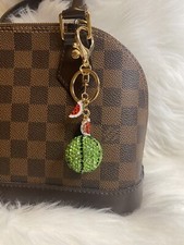 Watermelon Bag Charm Keychain Keyring Bling Crystal Purse Charm Rhinestones New