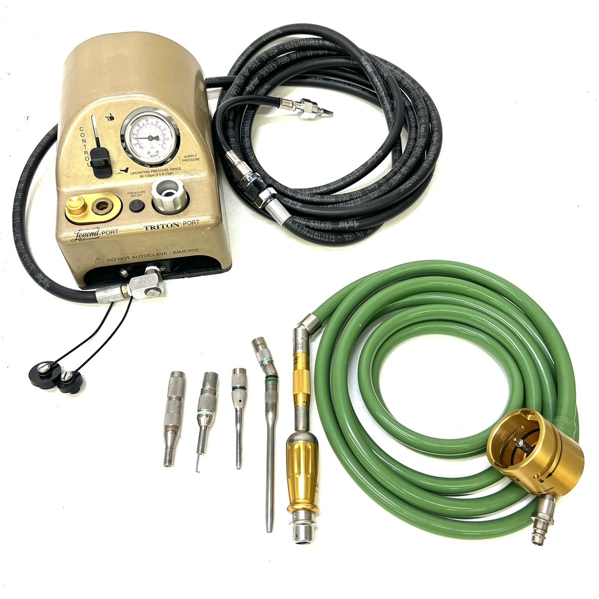 Medtronic Midas Rex Legend Pneumatic Drill V03 w/Foot-switch & 5