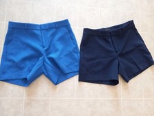 Banana Republic Shorts Womens Blue Black Lot of 2 Flat Front Casual Sz 2