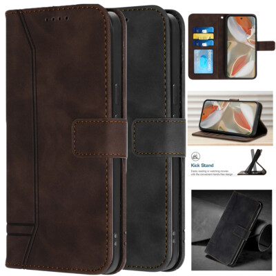For Google Pixel 9 9 Pro 9 Pro XL Leather Purse Wallet Card Stand Black Case