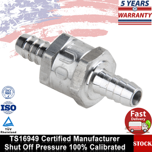 2 Packs 3//8 Inch 10mm Non-Return One Way Aluminium Alloy Silver Fuel Line Check Valve Air Oil Petrol Diesel Water for Snowmobile Motorcycle Automotive Car Truck Tractor 10mm