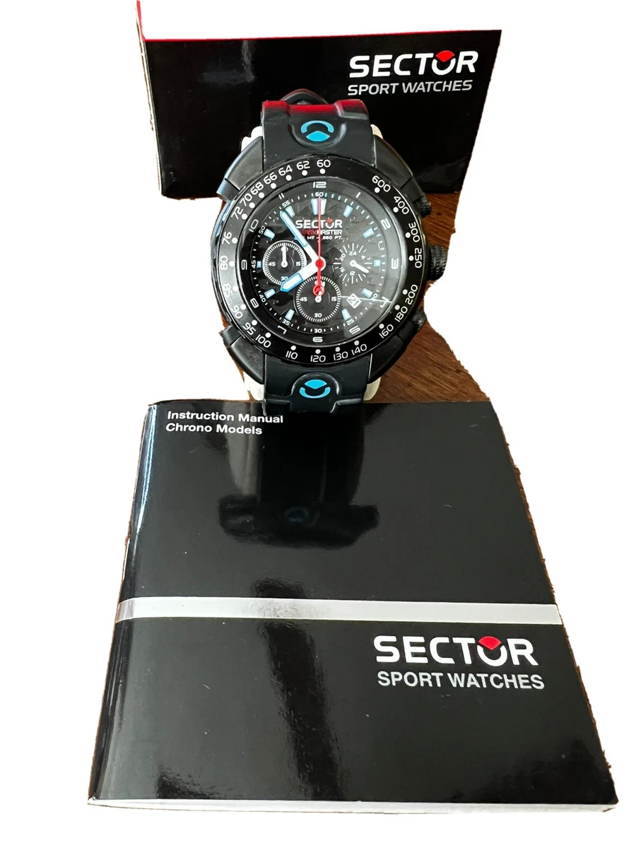 SECTOR SHARK MASTER 44mm CHRONOGRAPH DIVER WATCH 200M 660FT. VERY