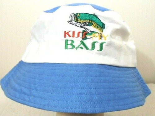 MEDIUM BUCKET HAT LT.BLUE+WHITE KISS MY 