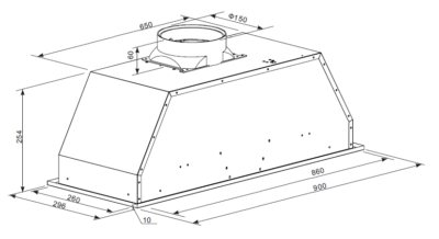 Cookology Canopy Cooker Hood 90cm Built-In Kitchen Extractor Fan  BUCH900SS/A+