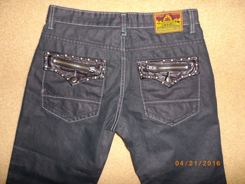 P RAW DIAMOND COATED DENIM BACK FLAP 