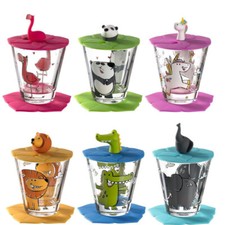 LEONARDO Kinderbecher Bambini Kinderbecherset 215 ml 3er Set, Glas 9 teilig