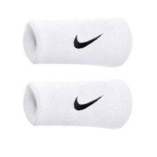 NIKE POLSINI bianco white UOMO nnn05101os SPORT TENNIS ANTISUDORE swoosh wristba