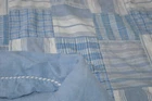 RALPH LAUREN GRACIE CHAMBRAY INDIGO DUVET COVER TWIN SIZE PATCHWORK COTTON VGC