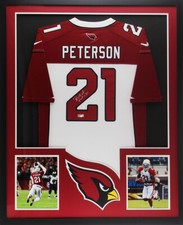 Patrick Peterson Signed Arizona Cardinals Large Framed Nike Limited White Jersey