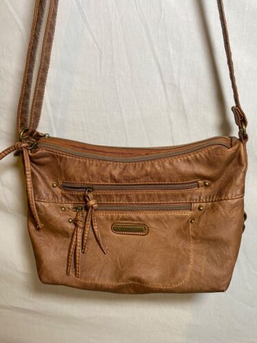 Stone and Co Genuine Leather Purse Brown w Bronze… - image 1