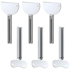 Toothpaste Squeezer, New Metal Tube Squeezer Key,Cosmetic and Hair Dye 6 Pcs 