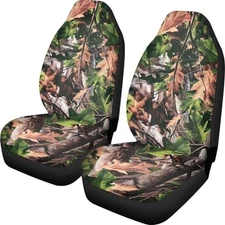 Car Seat Cover Anti-Slip Seat Cover for Front Seats Car Camo Hunting Forest